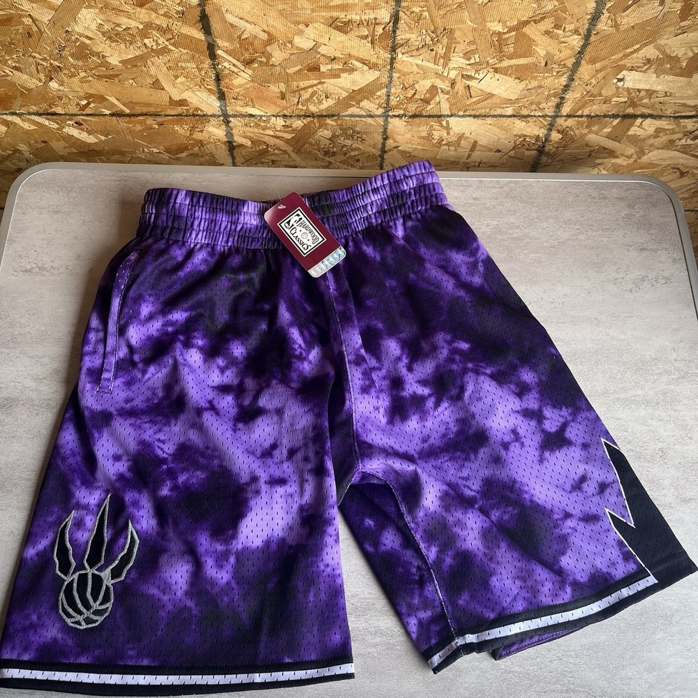 Mitchell & Ness Toronto Raptors Galaxy Swingman Basketball Shorts‎ Purple Large